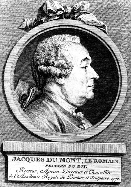 Saint-Aubin Augustin de - Porträt des Malers Jacques Dumont (1701-1781)