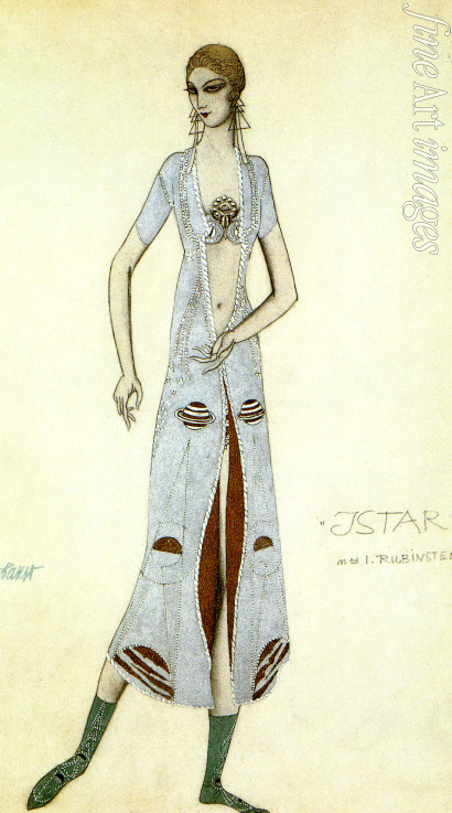 Bakst Léon - Costume design for Ida Rubinstein as Ishtar
