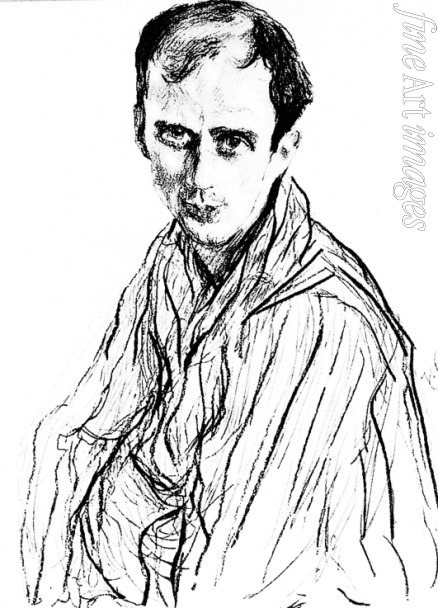 Serow Valentin Alexandrowitsch - Porträt des Ballettmeisters Michel Fokine (1880-1942)