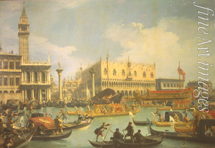 Canaletto - Rückkehr des Bucintoro zur Mole des Dogenpalastes