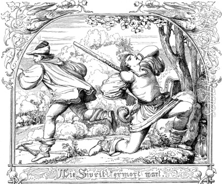 Huebner Julius - Illustration to epic poem 