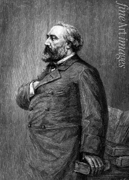 Kruell Gustave - Portrait of the Prime Minister of France Léon Gambetta (1838-1882)