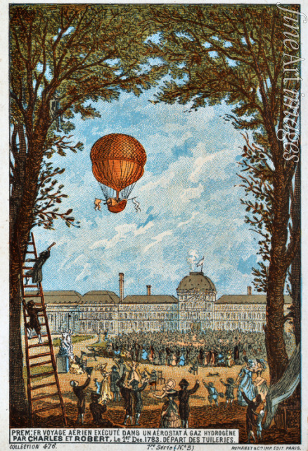 Unbekannter Künstler - Erste Flugreise mit Charles und Robert, 1783 (Aus der Serie 