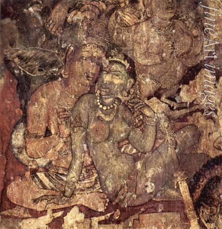 Indischer Maler des 6. Jahrhunderts - Liebespaar