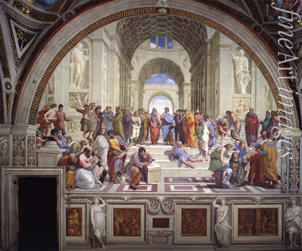 Raphael (Raffaello Sanzio da Urbino) - The School of Athens. Stanza della Segnatura