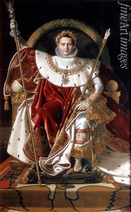 Ingres Jean Auguste Dominique - Napoleon on his Imperial throne