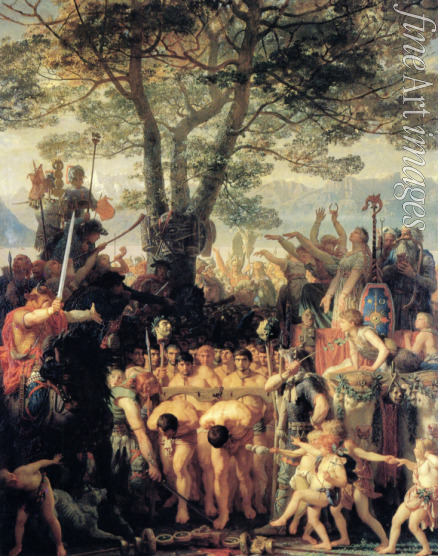 Gleyre Charles - The Helvetians force the Romans to pass under the yoke (Triumph of the Helvetians over the Romans)