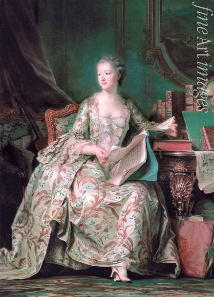 La Tour Maurice Quentin de - Full-length portrait of the Marquise de Pompadour (1721-1764)