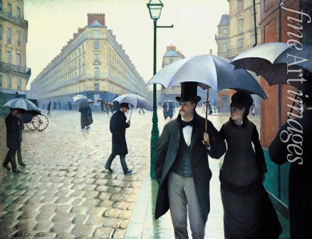 Caillebotte Gustave - Straße in Paris an einem regnerischen Tag