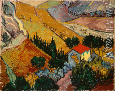 Gogh Vincent van - Landschaft mit Haus und Pflüger