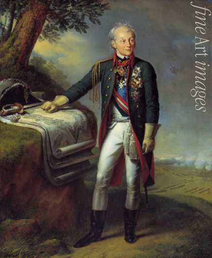 Steuben Carl von - Porträt von Feldmarschall Generalissimus Graf Alexander Suworow (1729-1800)