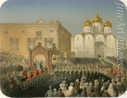 Zichy Mihály - Entry Procession of of the Empress  Alexandra Feodorovna to the Cathedral of the Dormition