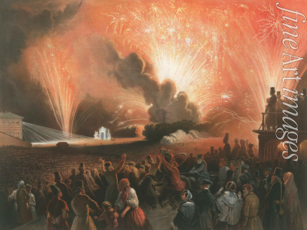 Blanchard Henri Pierre Léon Pharamond - Coronation Fireworks in Moscow