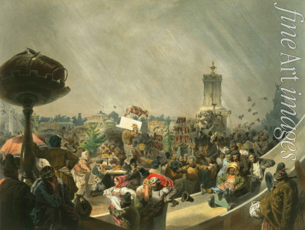 Zichy Mihály - Public festivities following the coronation of Emperor Alexander II on Khodynka Field