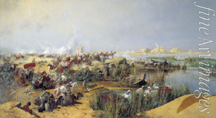 Karasin Nikolai Nikolayevich - Russian troops crossing the Amu Darya River in 1873