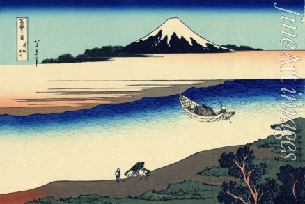 Hokusai Katsushika - Der Fluss Tama in der Provinz Musashi (aus der Bildserie 