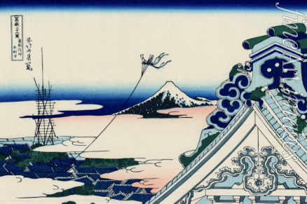 Hokusai Katsushika - Asakusa Hongan-ji temple in the Eastern capital, Edo (from a Series 