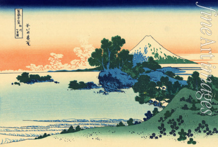 Hokusai Katsushika - Shichirigahama-Strand in der Provinz Sagami (aus der Bildserie 