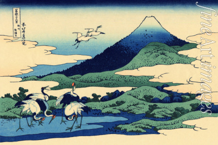 Hokusai Katsushika - Die Felder von Umezawa in der Provinz Sagami (aus der Bildserie 