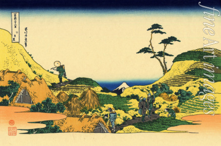 Hokusai Katsushika - Shimo-Meguro (aus der Bildserie 