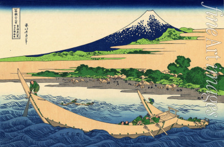 Hokusai Katsushika - Skizze von der Tago-Bucht bei Ejiri an der Tokaido-Straße (aus der Bildserie 