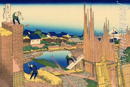 Hokusai Katsushika - Tatekawa in Honjo (aus der Bildserie 