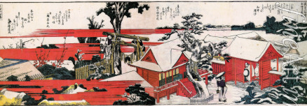 Hokusai Katsushika - Am Ufer des Sumida-Flusses
