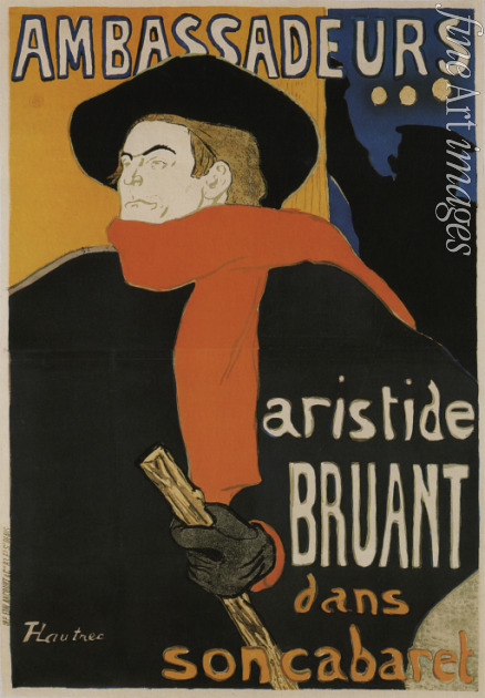 Toulouse-Lautrec Henri de - Aristide Bruant in Ambassadeurs (Plakat)