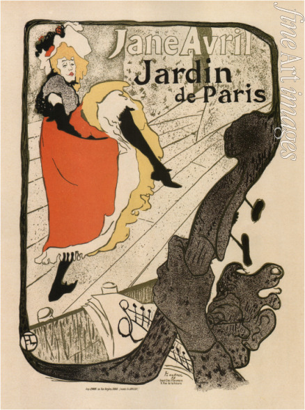 Toulouse-Lautrec Henri de - Jane Avril im Jardin de Paris (Plakat)