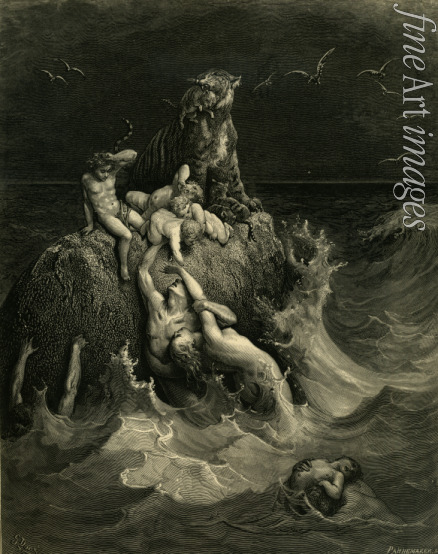 Doré Gustave - Die Sintflut (Illustration für die Bibel)