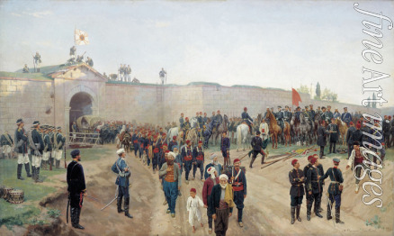 Dmitriev-Orenburgsky Nikolai Dmitrievich - Turkish capitulation at Nikopol on 4th June 1877