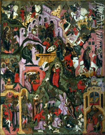 Russian icon - The Nativity of Christ (The Holy Night)