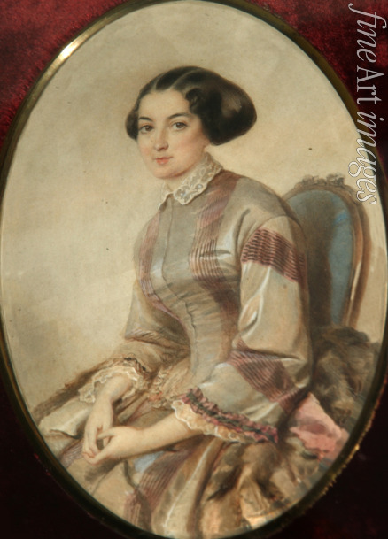 Unbekannter Künstler - Porträt der Schriftstellerin Awdotja Panajewa (1819-1893)