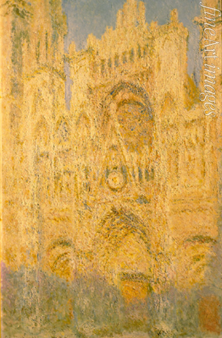 Monet Claude - The Rouen Cathedral at sunset