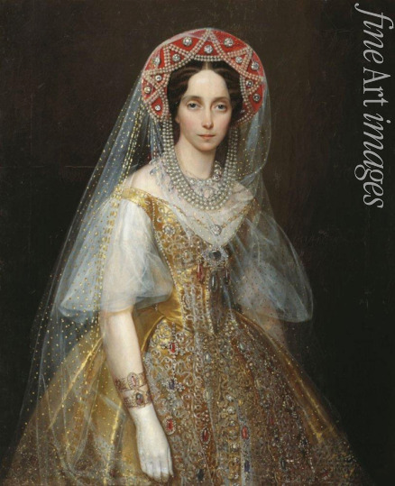Makarov Ivan Kosmich - Portrait of Grand Duchess Maria Alexandrovna (1824-1880), future Empress of Russia