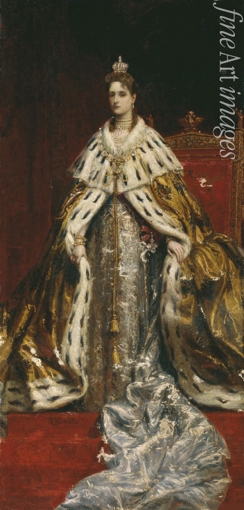 Makowski Konstantin Jegorowitsch - Porträt der Kaiserin Alexandra Fjodorowna von Russland (1872-1918), Frau des Kaisers Nikolaus II.