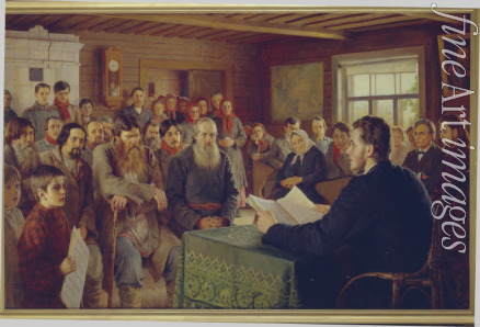 Bogdanov-Belsky Nikolai Petrovich - Sunday message in a village school