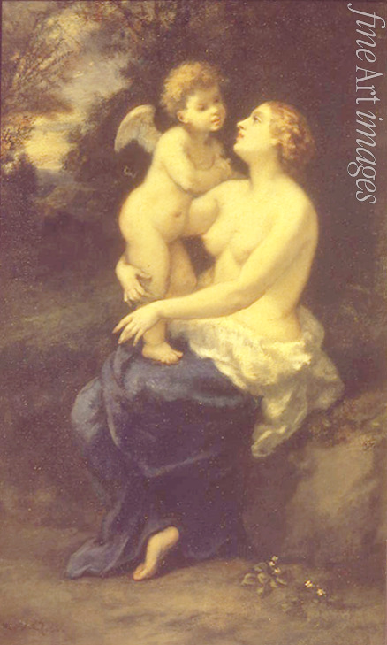 Díaz de la Peña Narcisse Virgilio - Venus mit Cupido auf dem Schoß