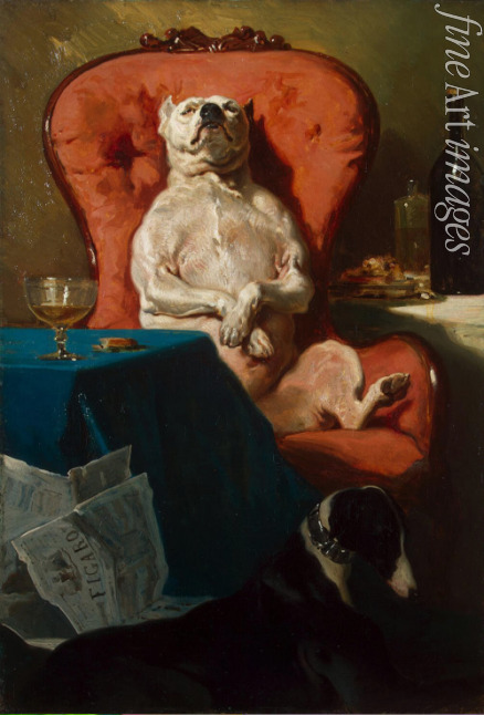 De Dreux Alfred - Pug Dog in an Armchair