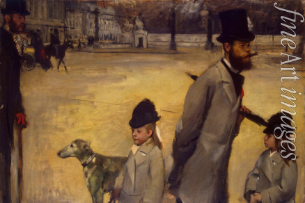 Degas Edgar - Place de la Concorde (Viscount Lepic and his Daughters Crossing the Place de la Concorde)