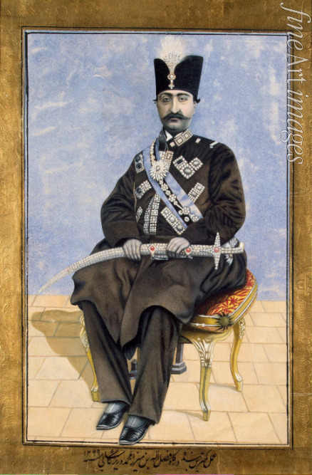 Fazl Ullah ben mirsa Muhammad - Porträt des Naser al-Din Schah (1831-1896)