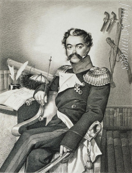 Hampeln Carl von - Porträt Denis Dawydow (1784-1839), Offizier, Schriftsteller und Dichter