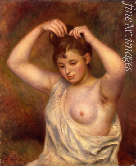 Renoir Pierre Auguste - Frau, sich die Haare richtend