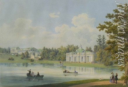 Bohnstedt Ludwig Franz Karl - Cameron Gallery and Grotto on the Shore of the Pond in Tsarskoye Selo