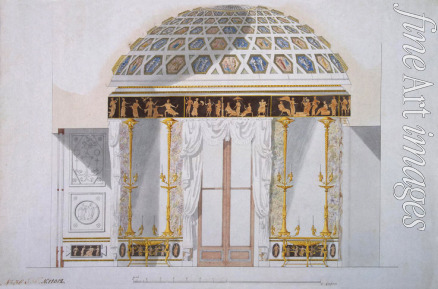 Cameron Charles - Entwurf des Jaspis-Kabinetts im Achat-Pavillon von Zarskoje Selo
