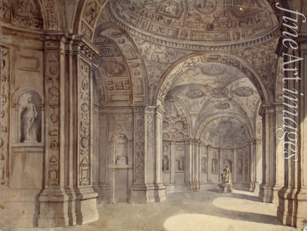 Clérisseau Charles Louis - Interieur der Villa Madama in Rom
