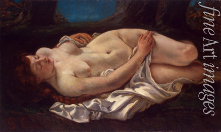 Courbet Gustave - Liegende Frau