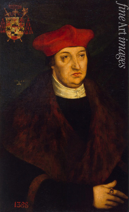 Cranach Lucas der Ältere - Porträt des Albrecht von Brandenburg (1490-1545), Kurfürst und Erzkanzler des Heiligen Römischen Reiches, Kardinal der Römische