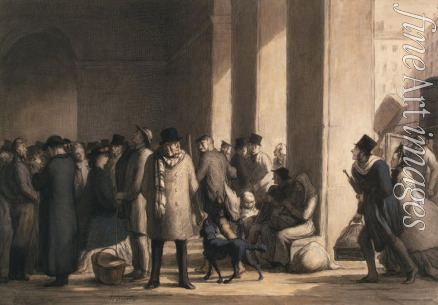 Daumier Honoré - At the Gare Saint-Lazare