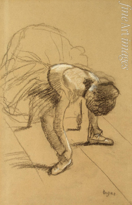 Degas Edgar - Sitzende Tänzerin, ihren Schuh richtend